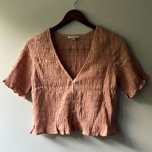 American Eagle | XXS Boho Short-Sleeve Shirt